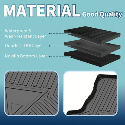 Flat Face Cargo Liner Rear Trunk Mat for Mitsubishi Outlander (2014-2021)
