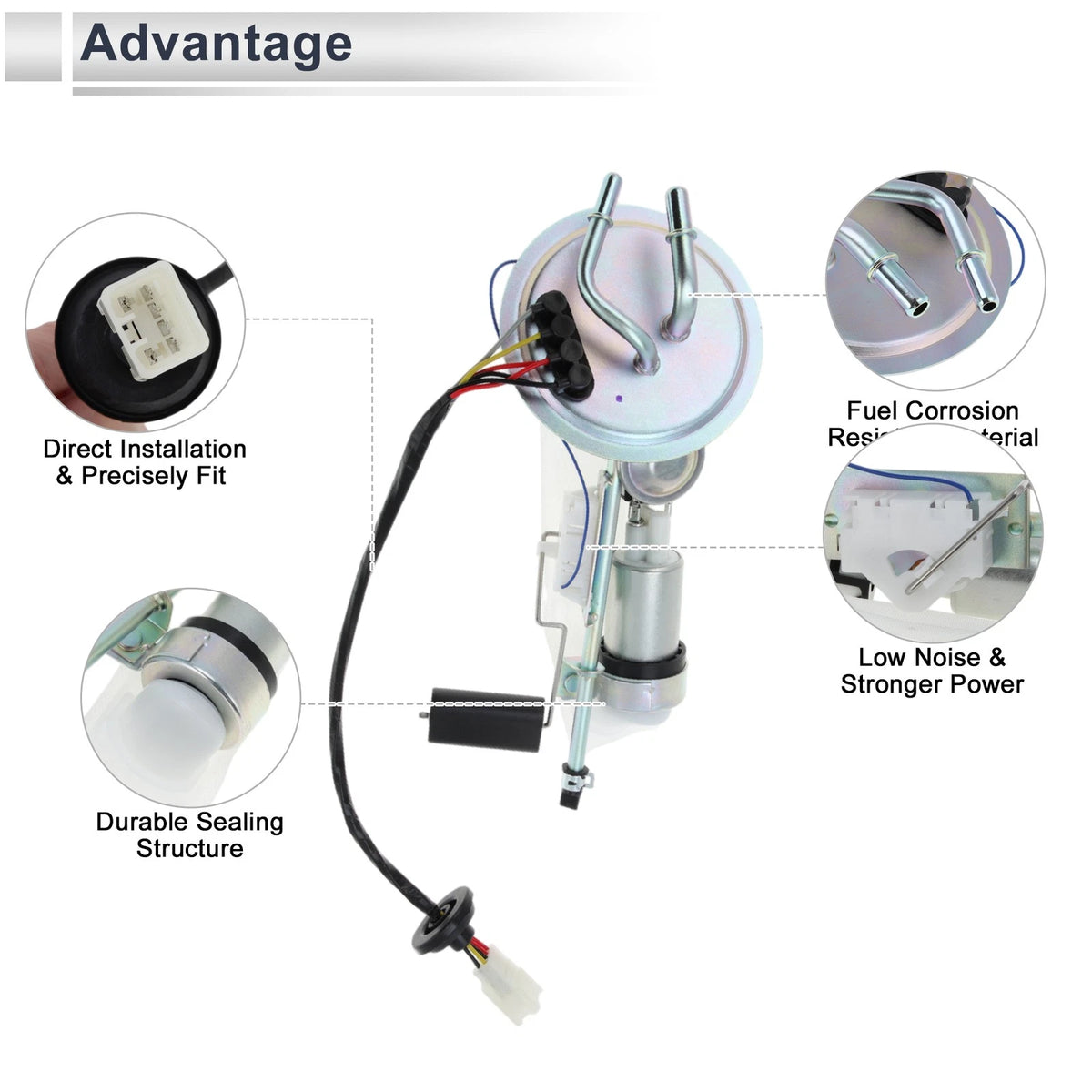 Fuel Pump Assembly for Ford Escort, Mercury Tracer L4 1.8L (1994-1996)