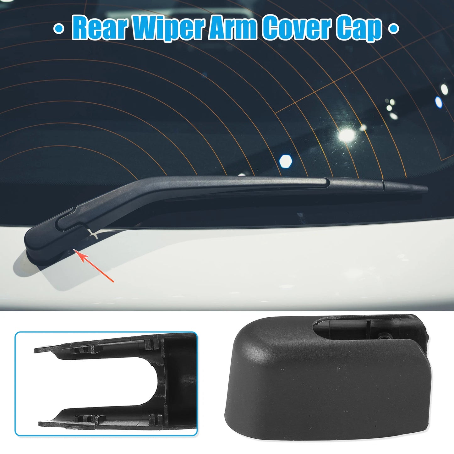 Rear Windshield Wiper Arm Nut Cover for Mazda 3 Hatchback (2004-2009)