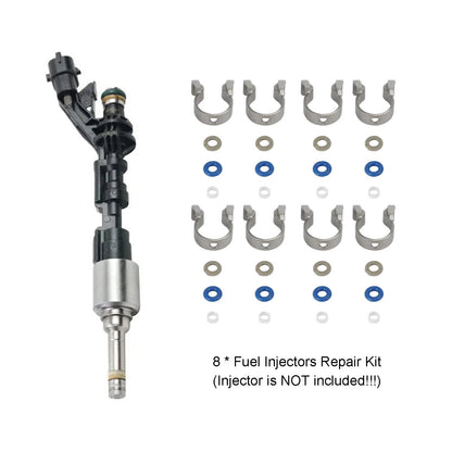 8PCS Fuel Injector Repair Seal Kit for Range Rover, Jaguar 5.0L (2010-2012)
