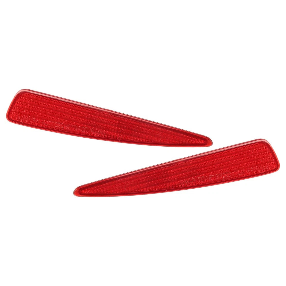 Red Rear Bumper Reflectors 2 x for Toyota Auris