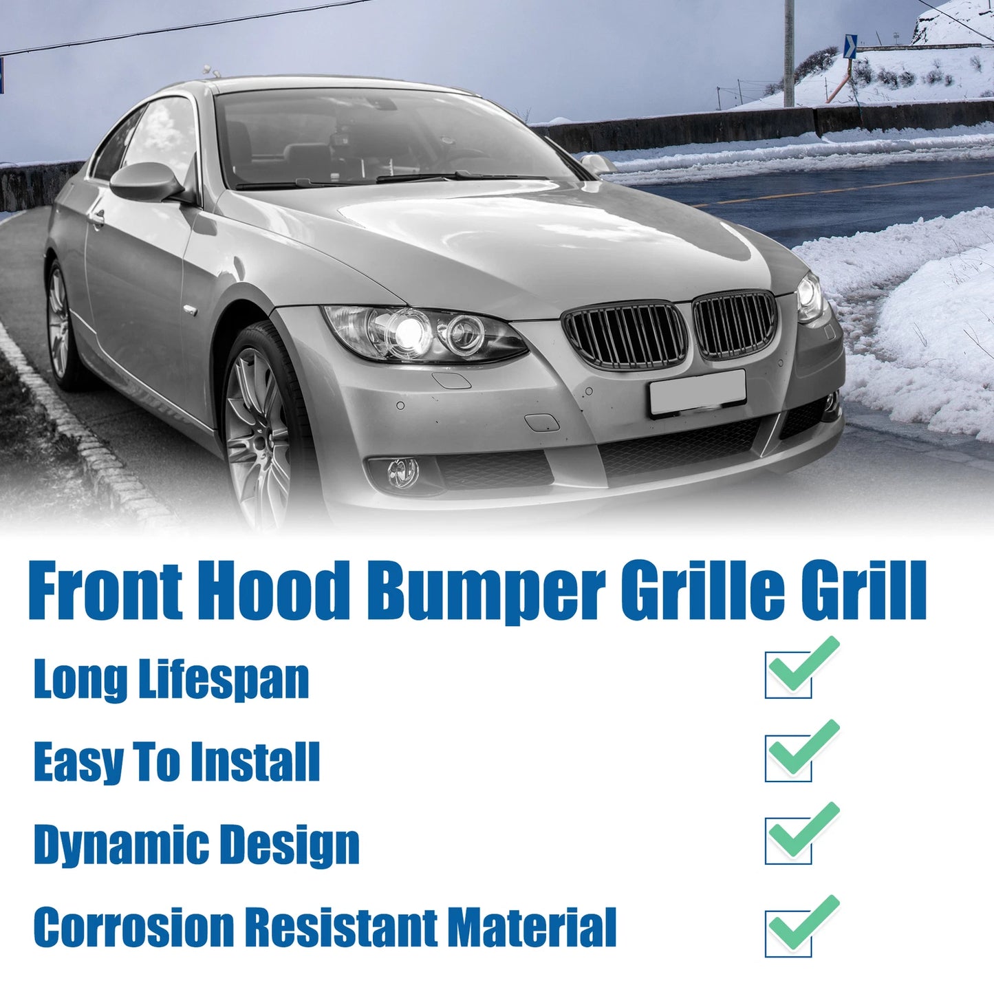 Front Hood Bumper Grille for BMW 328i 335i M3 xDrive 335is (2012-2015)