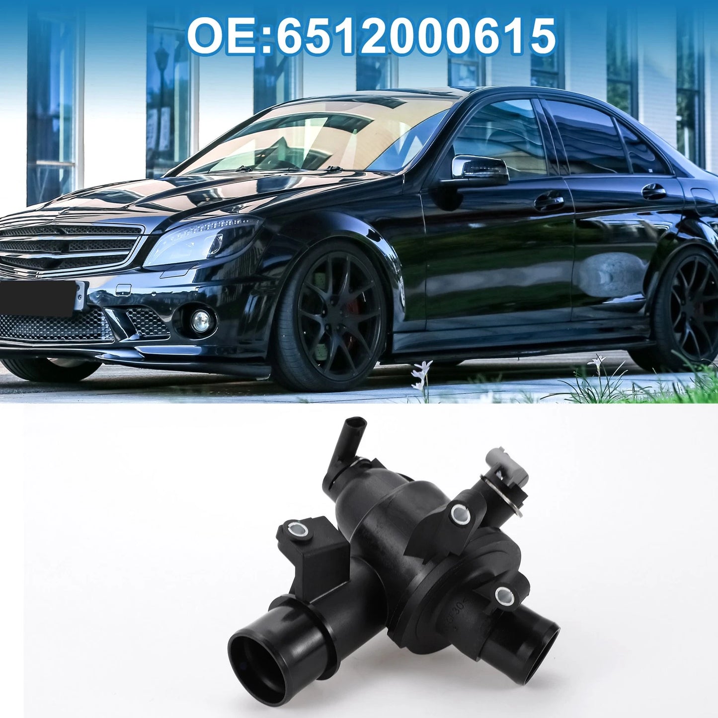 Engine Coolant Thermostat Housing for Mercedes-Benz W204 W205 W212 W166 (2008-2020)