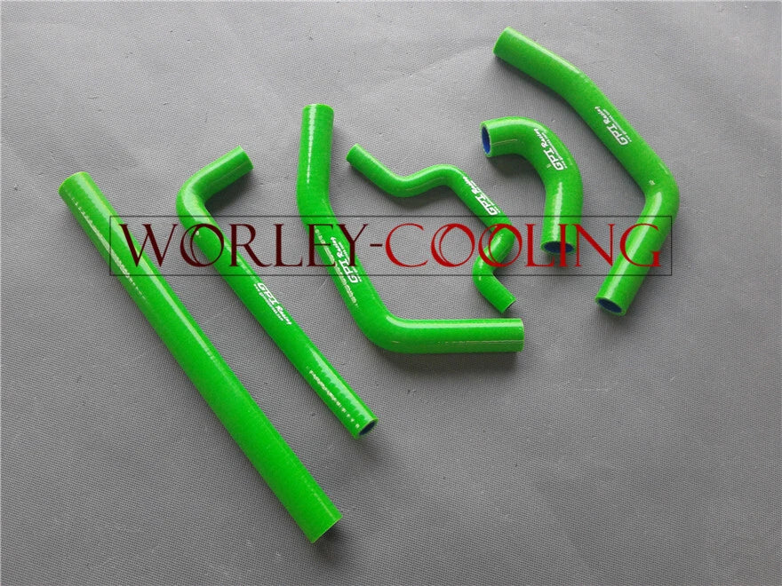 Silicone Radiator Hose for Kawasaki KXF250 KX250F (2009-2014) 2 x GREEN