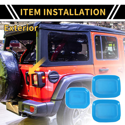 Light Blue Exterior Door Handle Bowl Cover Trims for Jeep Gladiator (2020-2024)