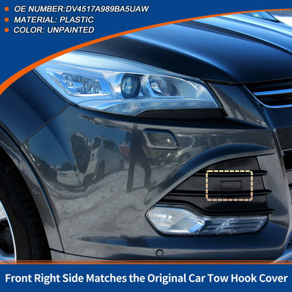 Bumper Tow Hook Cover for Ford Escape (2013-2019) Black