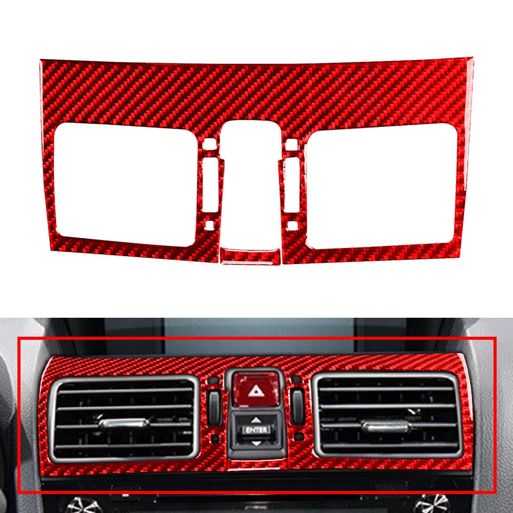 Red Center Console Air Vent Outlet Cover Trim for Subaru WRX STI (2016-2021)