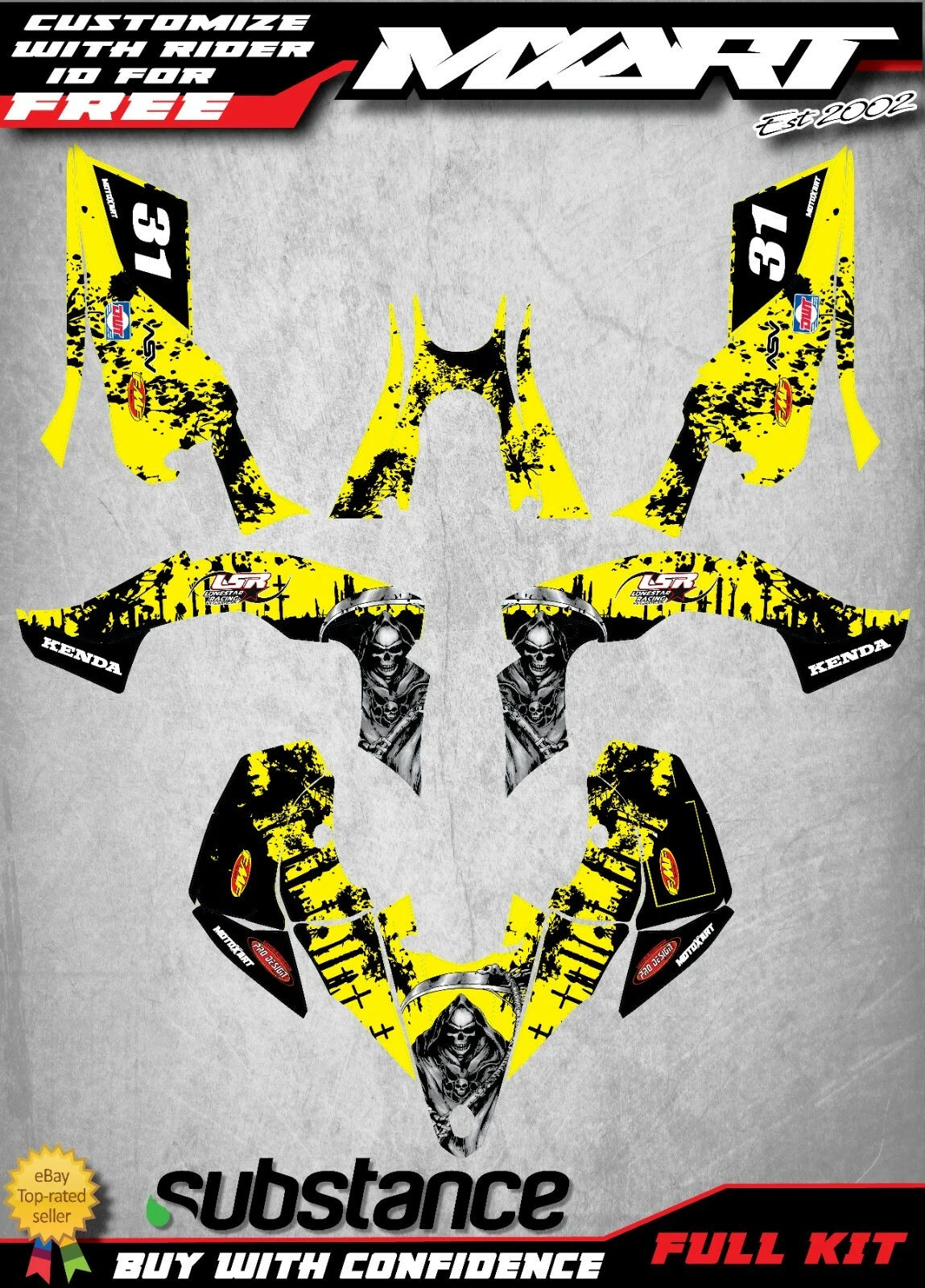 REAPER Style Graphics Kit for Yamaha Raptor YFZ 450R (2009-2013)