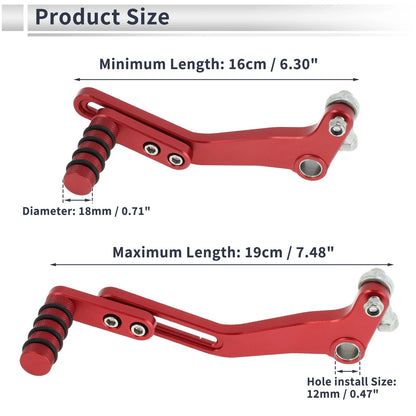 Motorcycle Gear Shifter Lever for Kawasaki NINJA 400 Red (2018–2023)