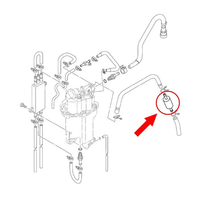 In-Line Fuel Filter for Yamaha Outboard 2005-Up