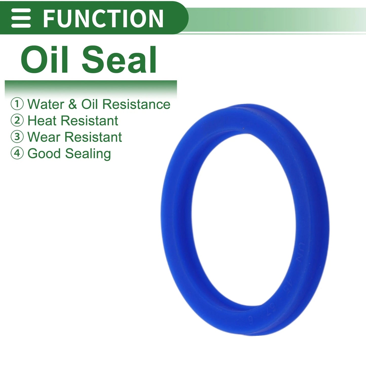 Oil Seal 45x57x6mm TPU Rotary Shaft Seal High-Pressure Blue 5pcs for Make Model