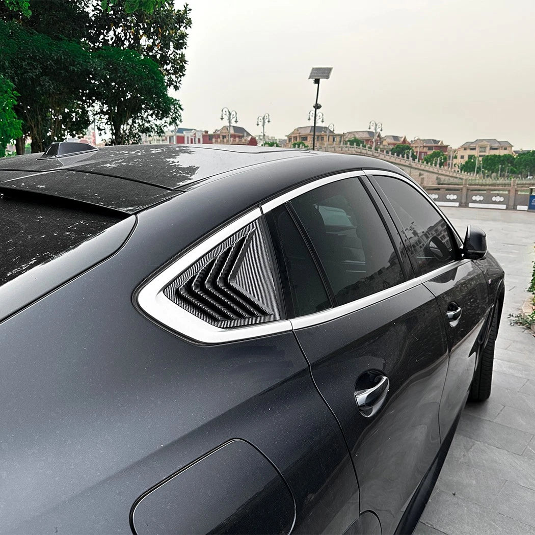 Add-On Rear Window Quarter Glass Duct Louver Vent Covers for BMW X6 G06