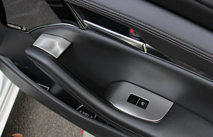 Stainless Steel Window Lift Panel Cover Trim for Mazda CX-30 (2020-2023)