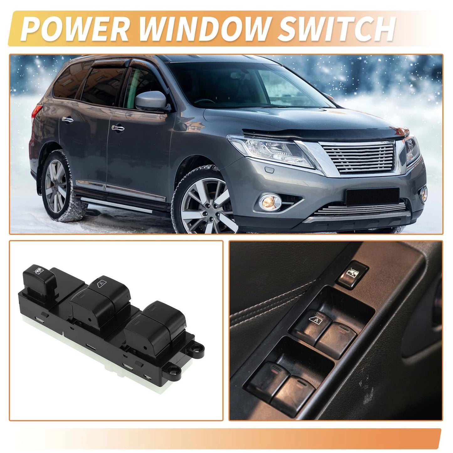 Front Right Power Window Switch for Nissan Pathfinder, Navara, Qashqai (2005-2019)