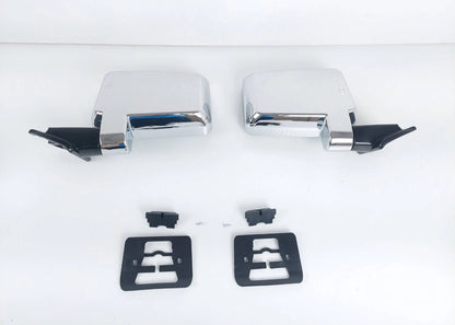 Chrome Flat Side Door Mirror for Landcruiser 60 Series (1987-1990) LH+RH
