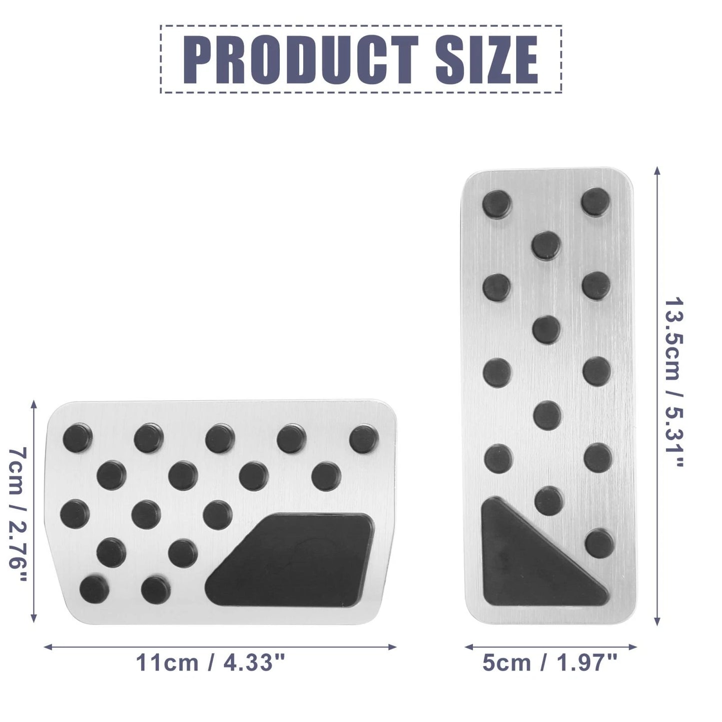 Set Brake Pedal Pad Gas Accelerator Pedal Cover for Jeep (2011-2012)