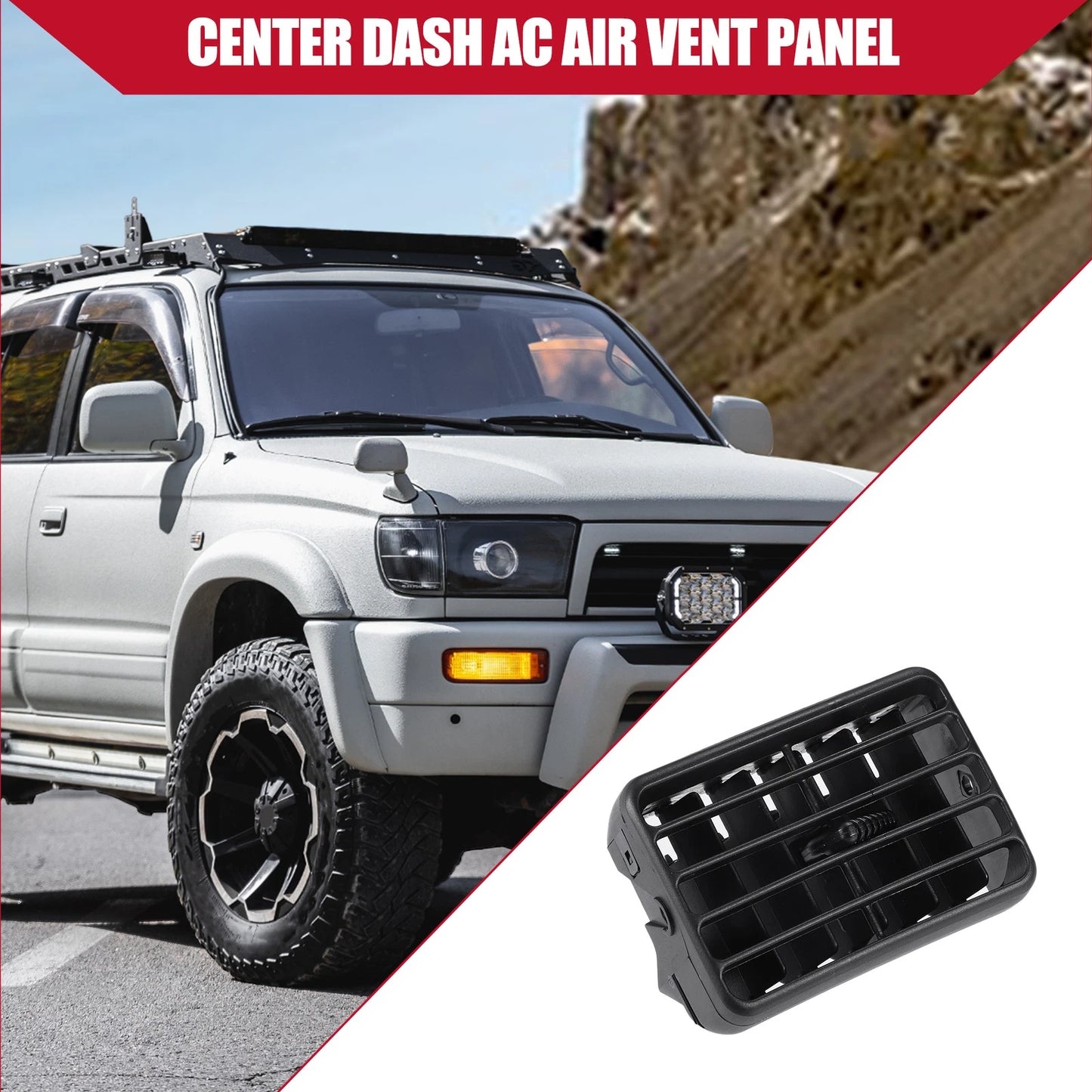 Auto Center Dash AC Air Vent Panels for Toyota 4Runner (2003-2009) 2 x Pcs