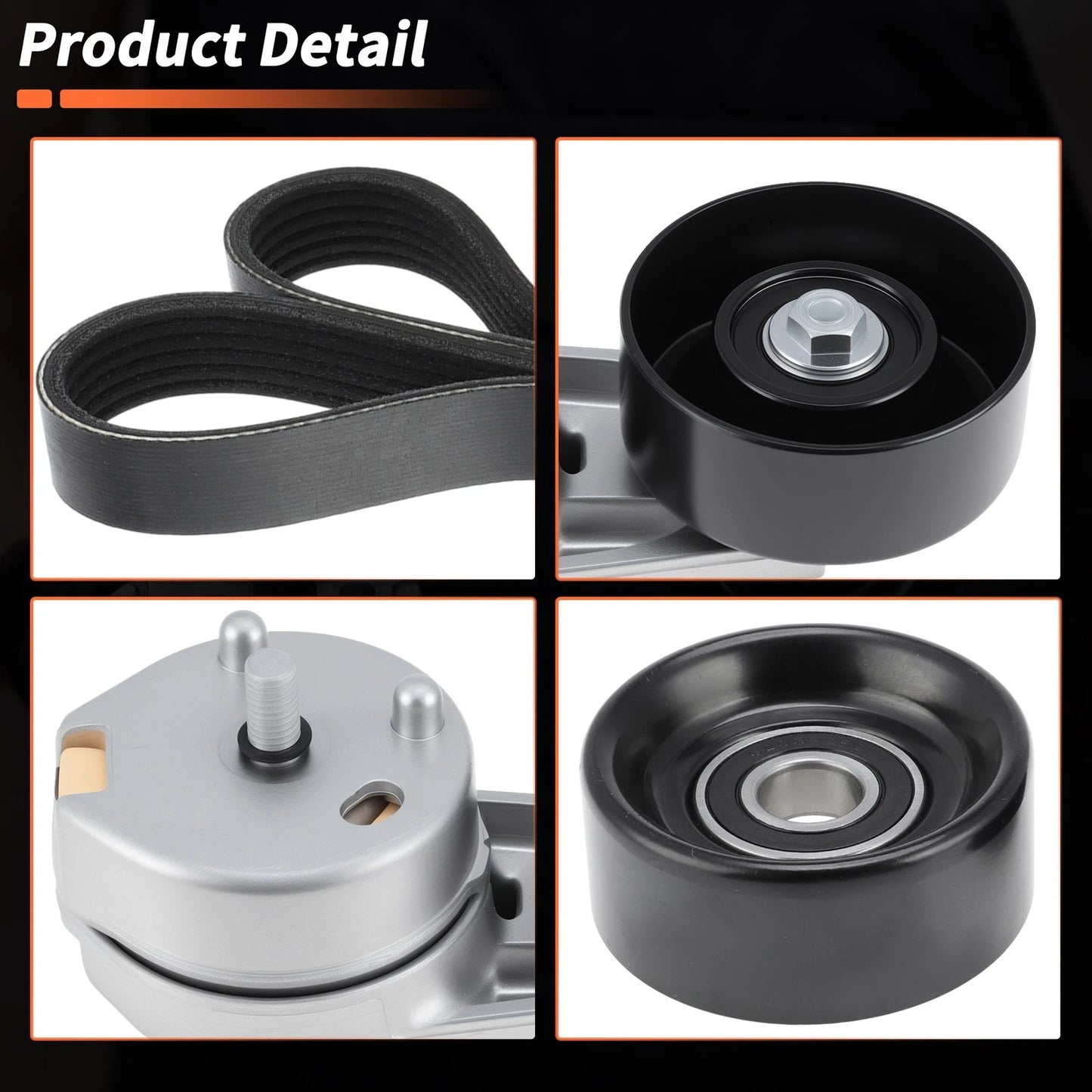 Serpentine Belt Drive Tensioner w/Idler for Ford Fusion (2006-2009)