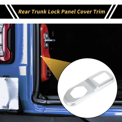 Rear Trunk Lock Panel Cover for Jeep Wrangler JL JLU (2018-2024) Silver Tone