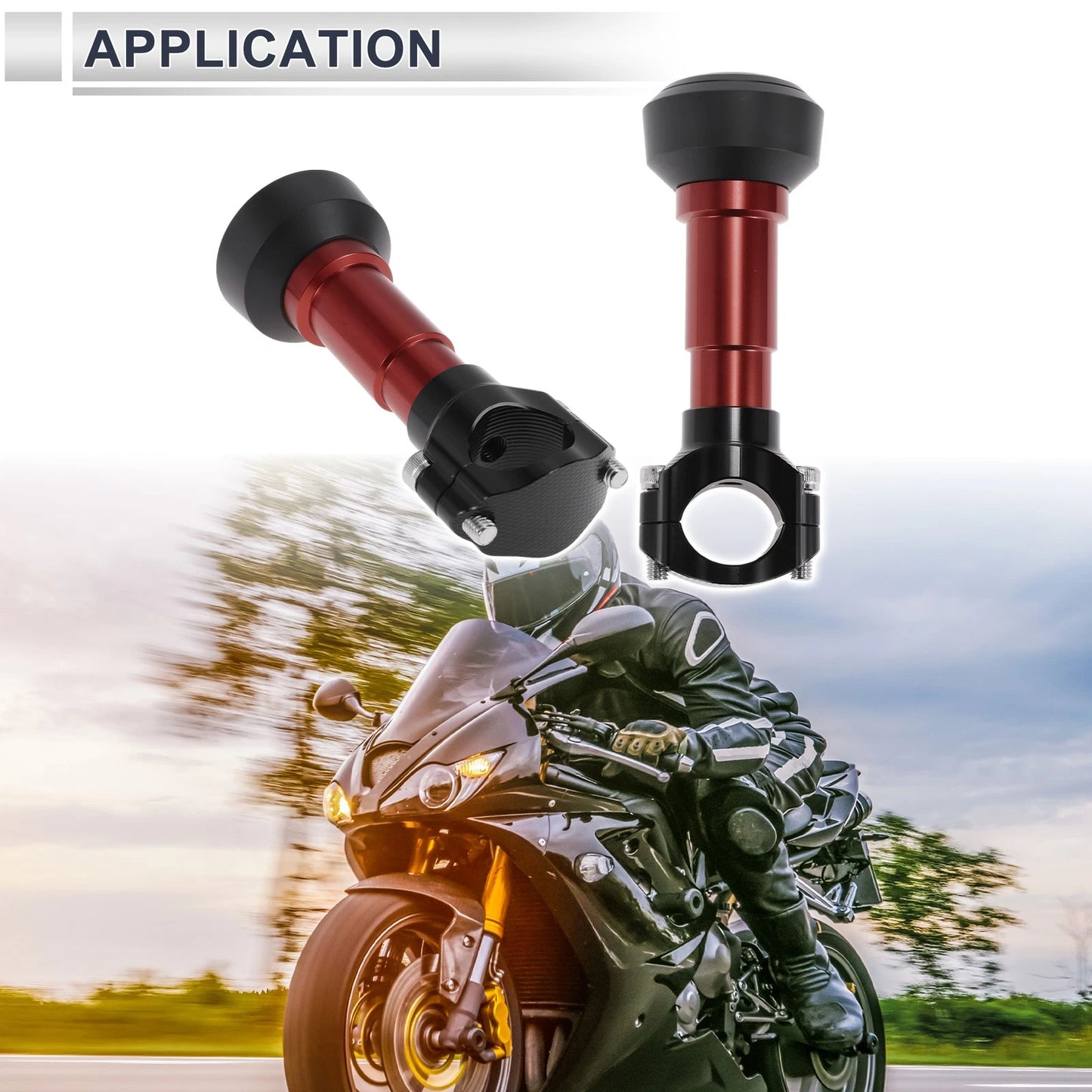 Slider Frame 2x Aluminum Alloy Red Motorcycle Slider for Motorcycle