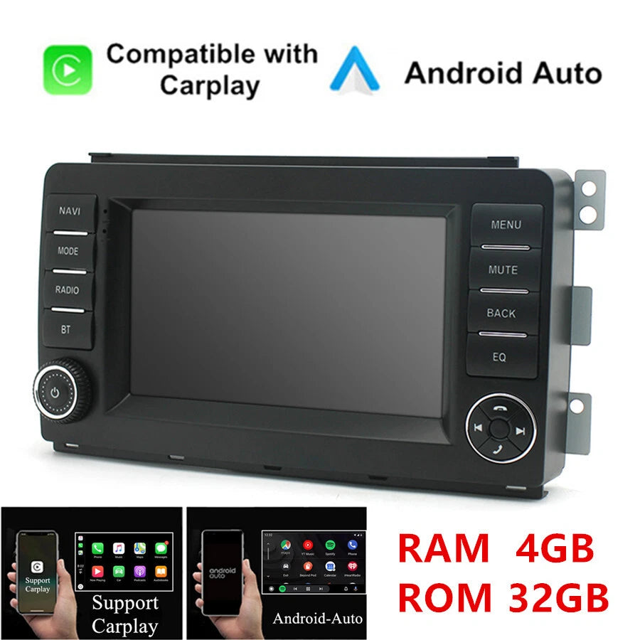 Carplay Stereo Radio for 2005-2010 Smart Fortwo 7" Android GPS 4+32GB