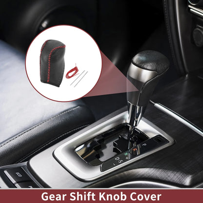 Car Gear Shift Knob Cover for Toyota Corolla (2014-2018) - Red Faux Leather