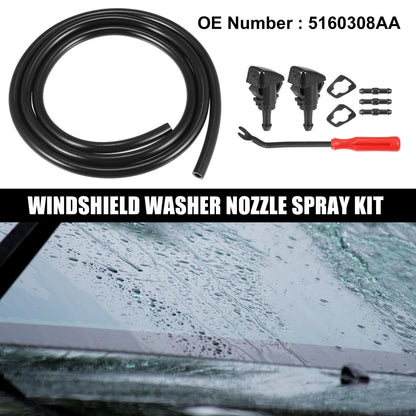 9pcs Front Windshield Washer Nozzle Kit for Dodge Caliber (2007-2012)