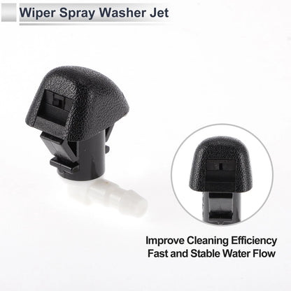 6 x Windshield Washer Nozzles & Hose Connectors for Honda