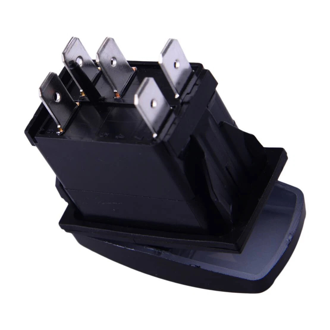 Red LED 5Pin Horn On/Off Toggle Rocker Switch for Car, Boat, RV, Motorcycle