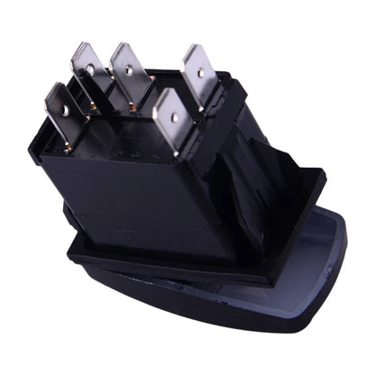 Red LED 5Pin Horn On/Off Toggle Rocker Switch for Car, Boat, RV, Motorcycle