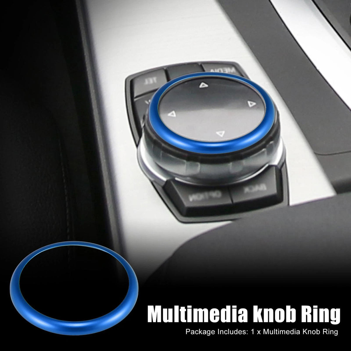 Aluminum Alloy Multimedia Knob Ring for BMW 1 2 3 5 6 7 Series X3