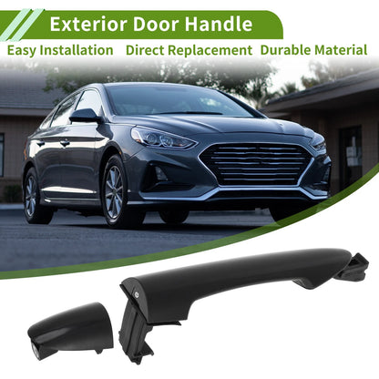 Black Rear Left Exterior Door Handle for Hyundai Kia Picanto (2011-2016)
