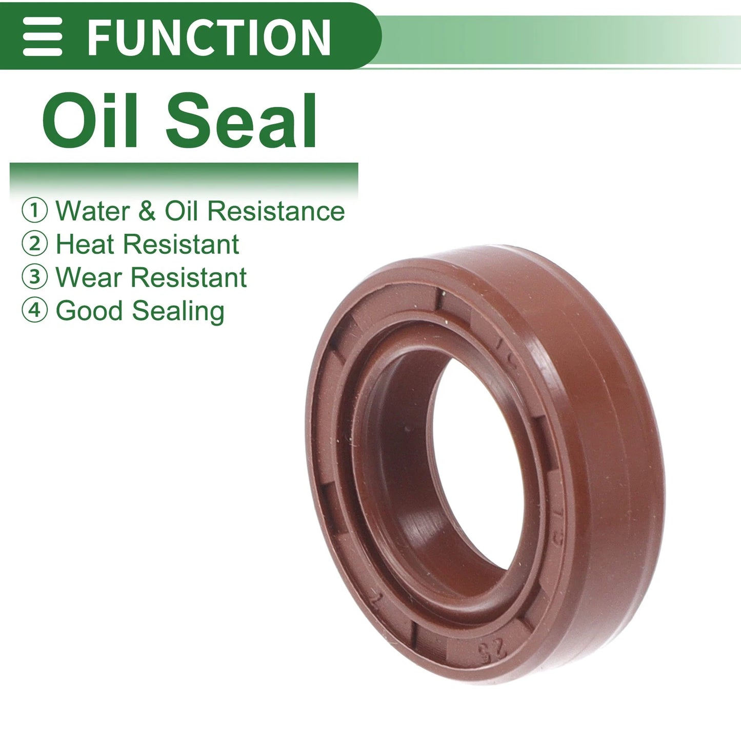 Oil Seal / 15x25x7mm, 5 Pcs / Rotary Shaft Seal FKM Rubber for Make Model