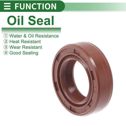 Oil Seal / 15x25x7mm, 5 Pcs / Rotary Shaft Seal FKM Rubber for Make Model