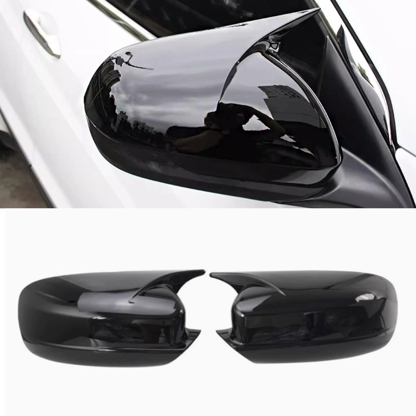 Glossy Black Side Door Mirror Lid Cover Trim for Dodge Charger (2016-2021) 2 x