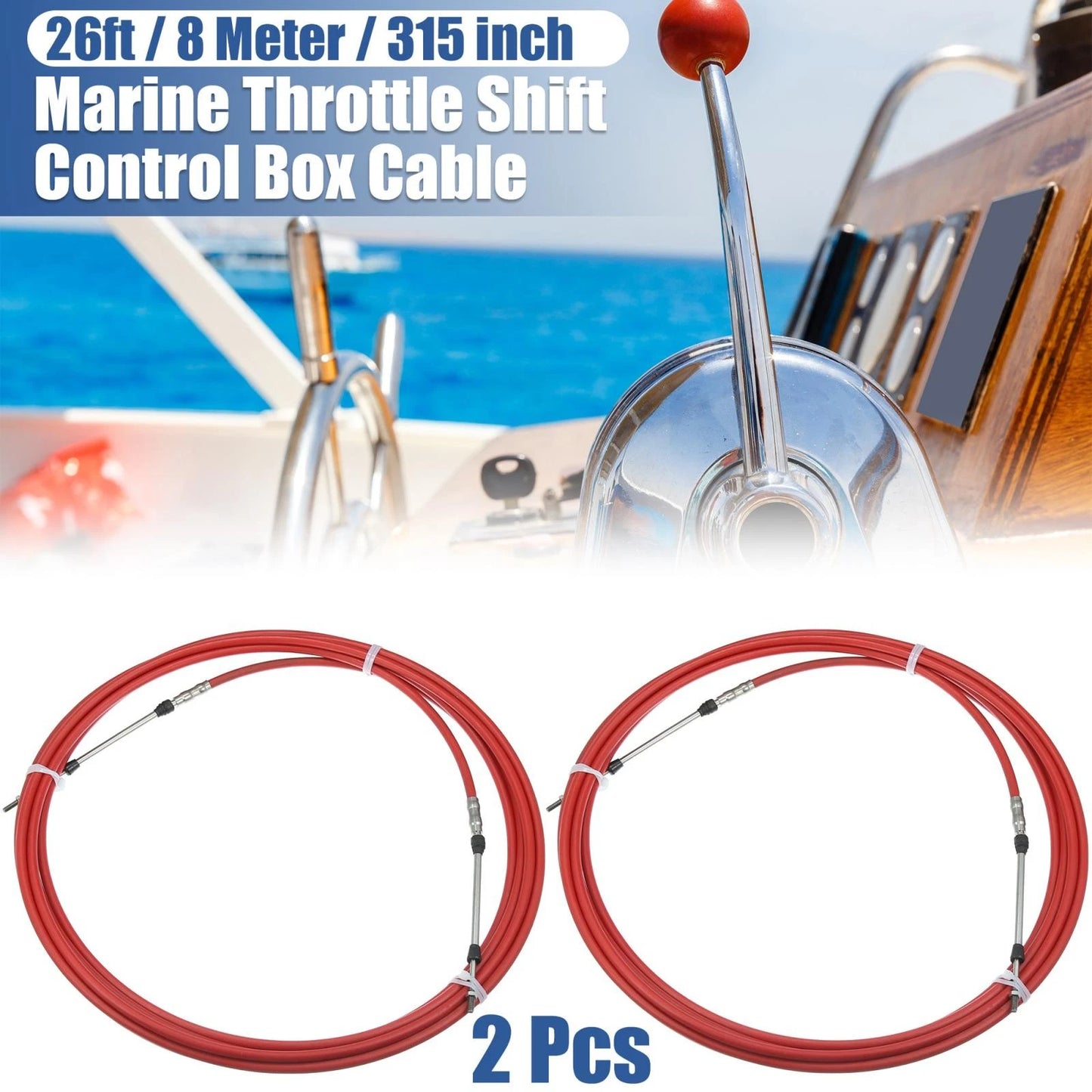 Remote Control Box Cable 2pcs 26ft 315 Inch for Yamaha