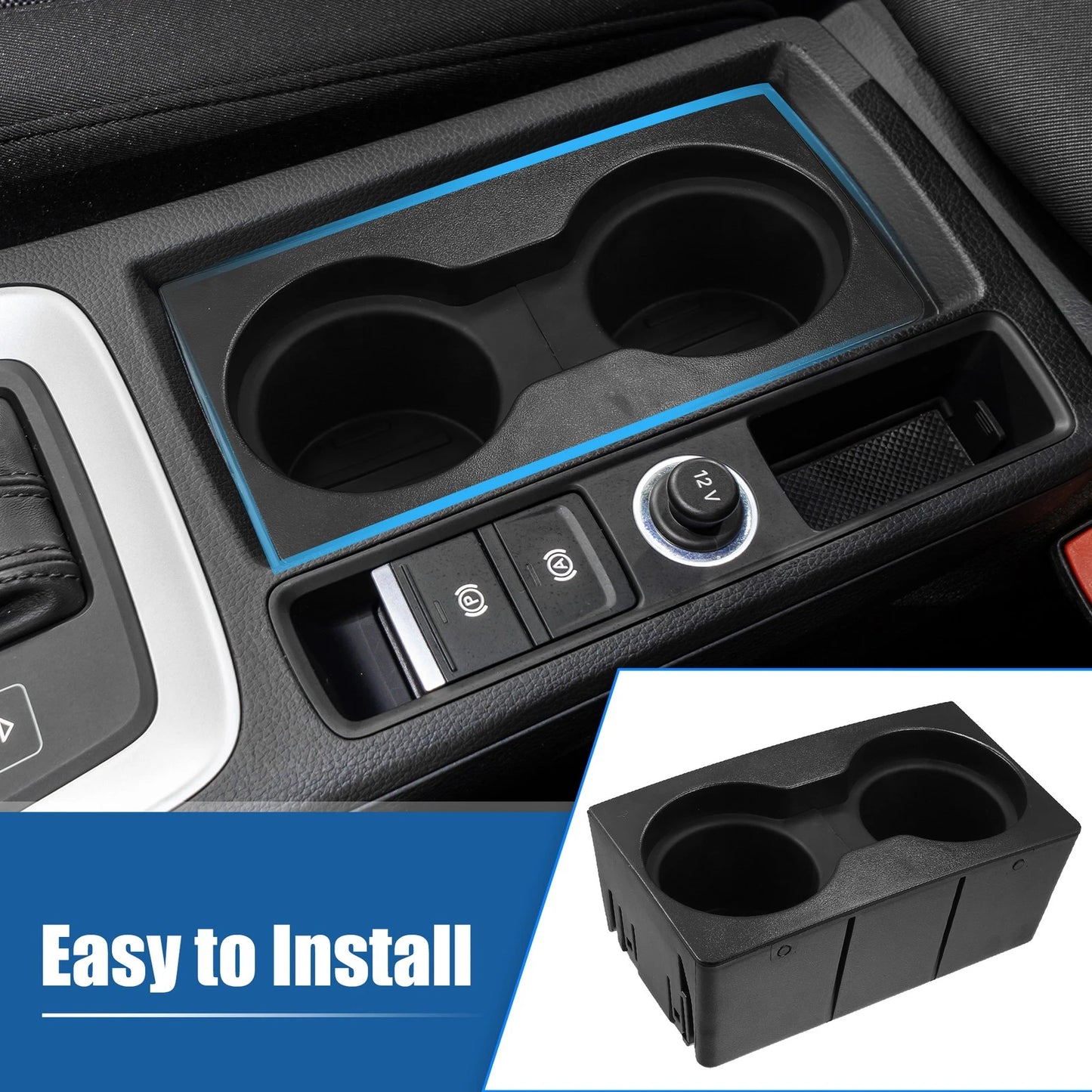 Front Center Console Cup Holder Insert for Ford F250 F350 (2011-2016)