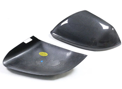 Real Carbon Fiber Side Wing Rearview Mirror Cover Trim For Audi Q8 2020-2022