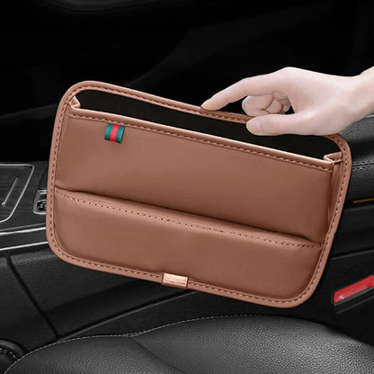 Multifunction Storage Bag for Car Interior Seat Gap Filler Organizer PU Leather