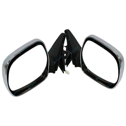 LH+RH Chrome Electric Mirrors for Toyota Landcruiser Prado 120 Series '02-'09