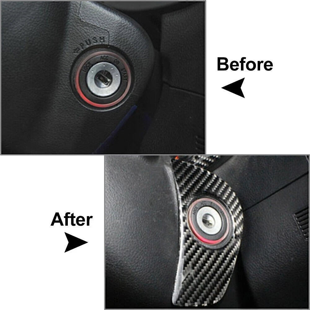Carbon Fiber Ignition Switch Start Button Frame Trim for Subaru Forester (2013-2018)