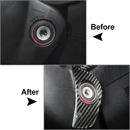Carbon Fiber Ignition Switch Start Button Frame Trim for Subaru Forester (2013-2018)