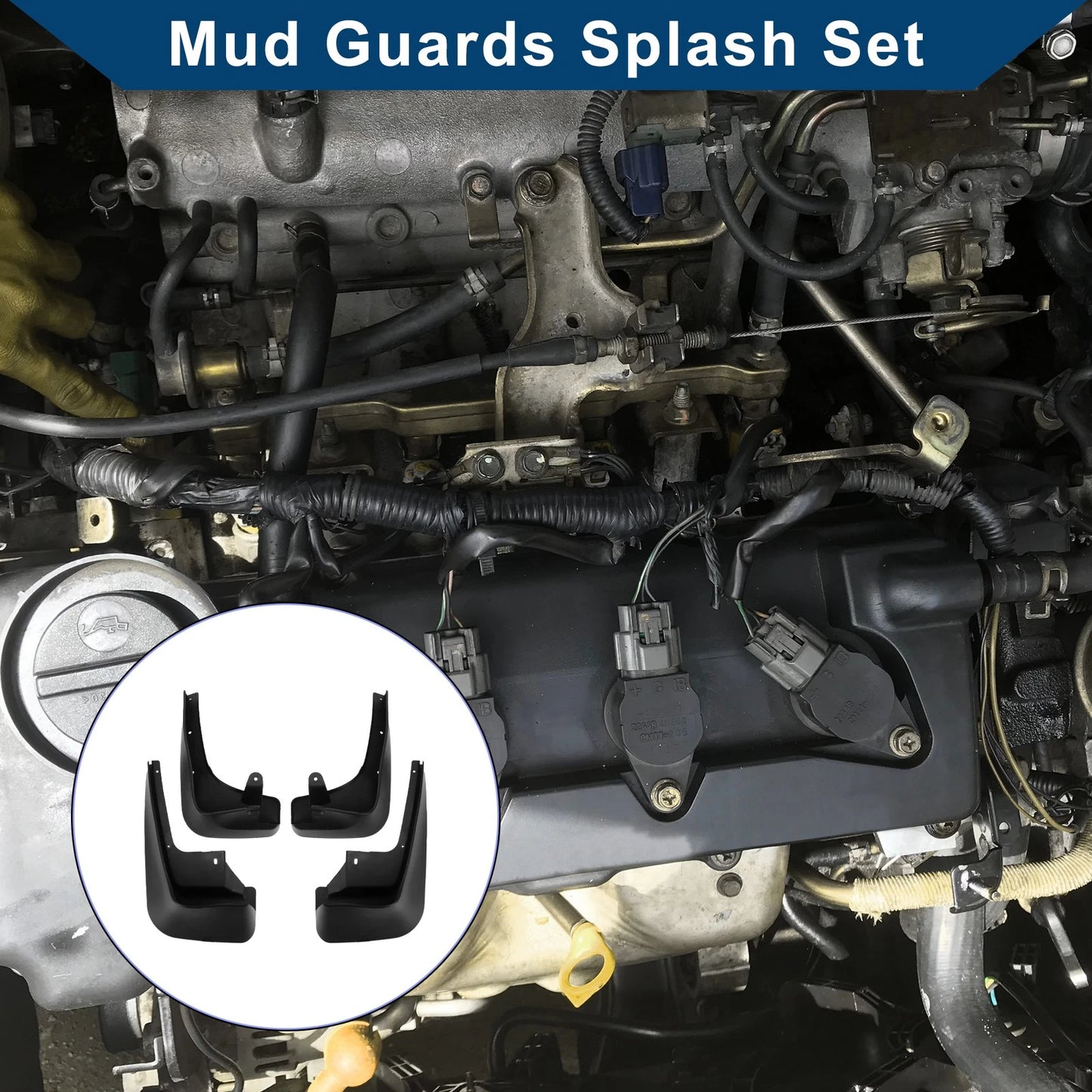 Mud Flaps Splash Guards Set for BMW 7 Series (2010-2016)