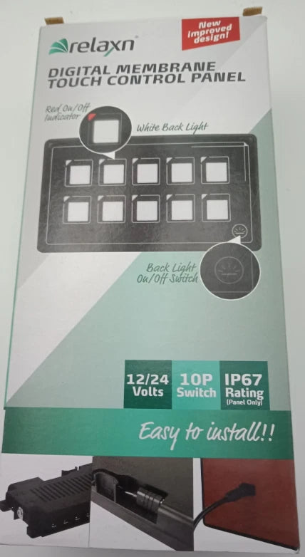 Boat 10 Digital Membrane Switch Panel Touch Control On/Off Indicator