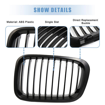 Matte Black Front Upper Kidney Grille for BMW 325i 330i (2006-2013)