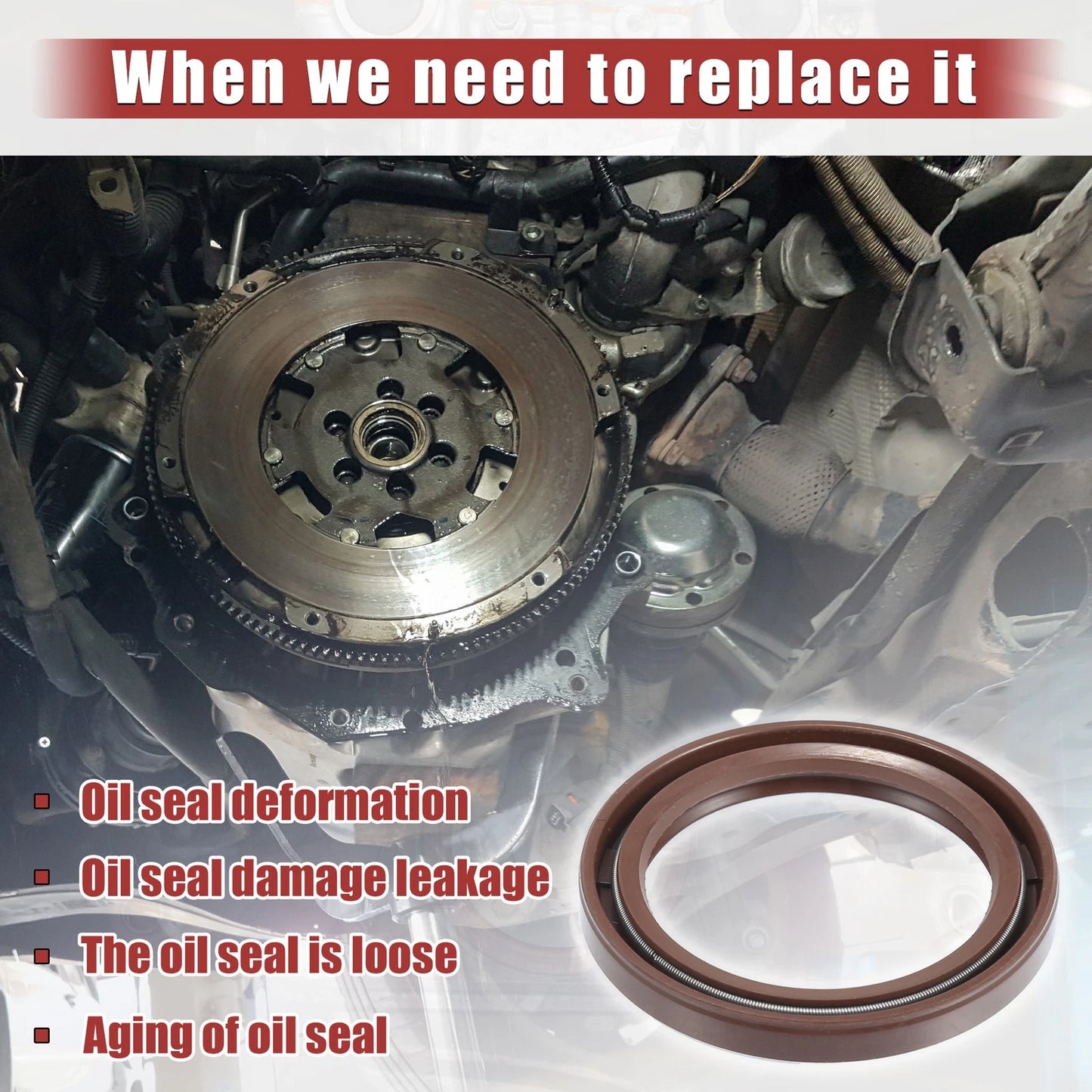 2 x Car Oil Pump Crankshaft Seals for Toyota Avensis (1997-2003)