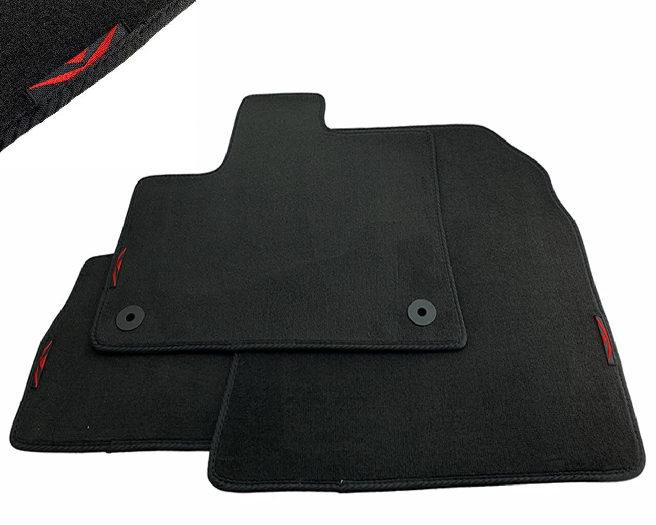 Floor Mats for Citroen with Red Emblem Tailored Carpets (All Models)