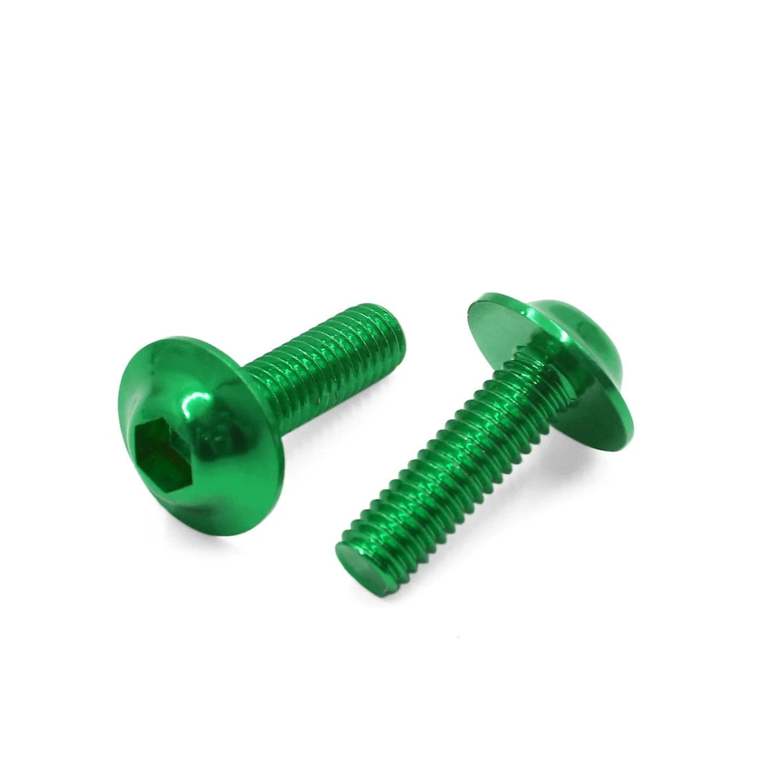 15 x M6 x 20mm Green Hexagon License Plate Fairing Bolts Screws for Motorcycle