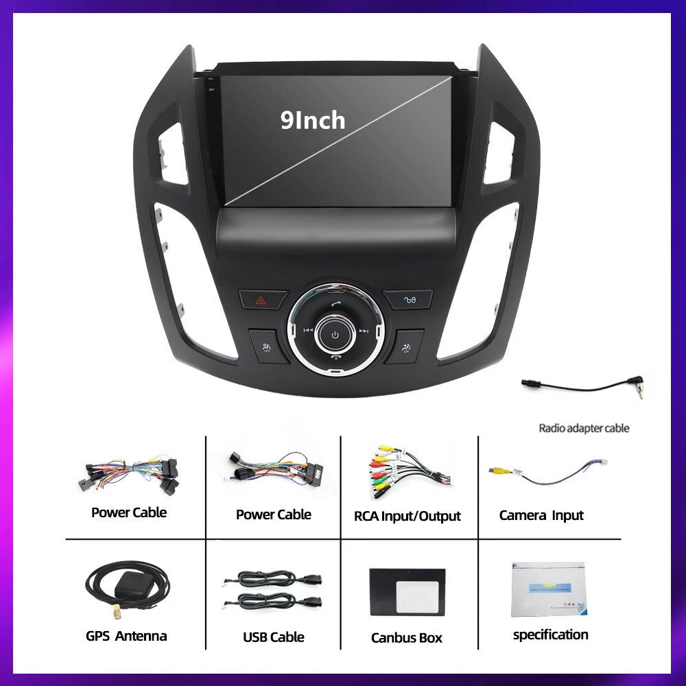 9" Carplay Head Unit Navigation for Ford Transit/Tourneo Connect (2014-2018)