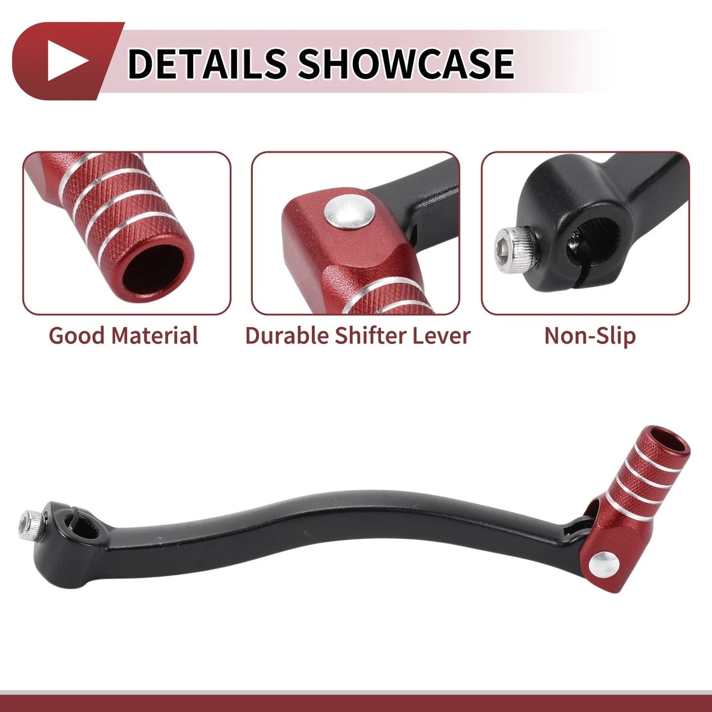 Shifter Lever Folding Black Red Motorcycle for Kayo T6